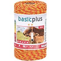 Los mejores  - VOSS.farming Hilo Conductor para Pastor eléctrico Amarillo-Naranja 250m- Ø2mm- Conductor 3x0-16 INOX